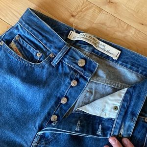 European Diesel Straight leg mom jean light wash